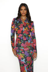 FINDERS KEEPERS Aubrey Shirt Midnight Floral