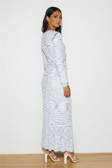 C/MEO COLLECTIVE Eventually Knit Skirt Blue