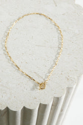 18k Gold Plated Hearted Memoirs Necklace Gold