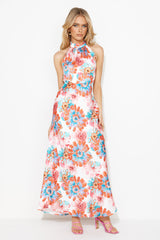 Floating Dreams Satin Maxi Dress Red