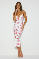 Lucky Learner Midi Dress White