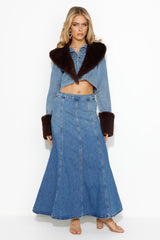 LIONESS Smokeshow Denim Jacket Duke Blue