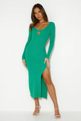 Intuitive Whim Midi Dress Green
