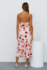 Calm It Down Midi Dress Rose