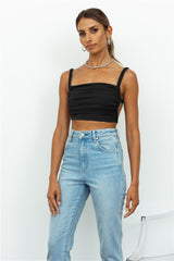 Adoring Life Crop Black