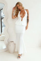 Moonlit Vibe Maxi Skirt White
