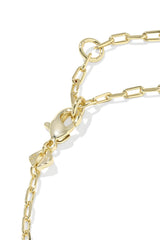 Elaina Luxe Gold Chain Bracelet Light Pink CZ