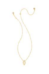 KENDRA SCOTT Kinsley Short Pendant Necklace Gold Ivory Mother Of Pearl
