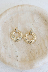 18k Gold Plated Unique Beauty Earrings Gold
