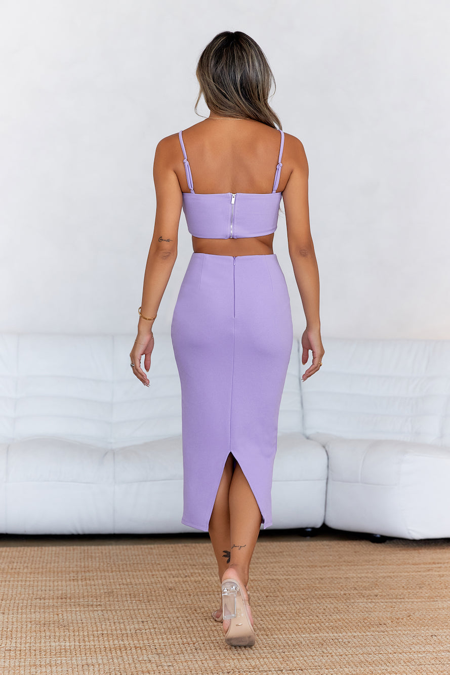 HELLO MOLLY Sunset Serenade Crop Top Lilac