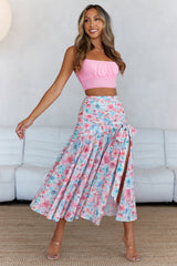 HELLO MOLLY Picnic In The Summer Maxi Skirt Pink