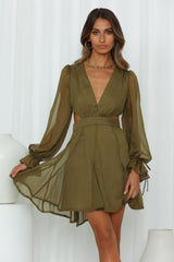 Cosmos Calling Dress Khaki