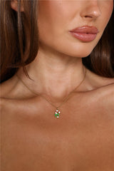 Candy Cane Necklace Gold