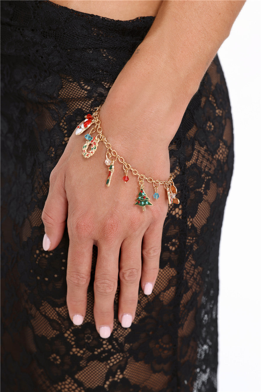 Festive Charm Bracelet Gold