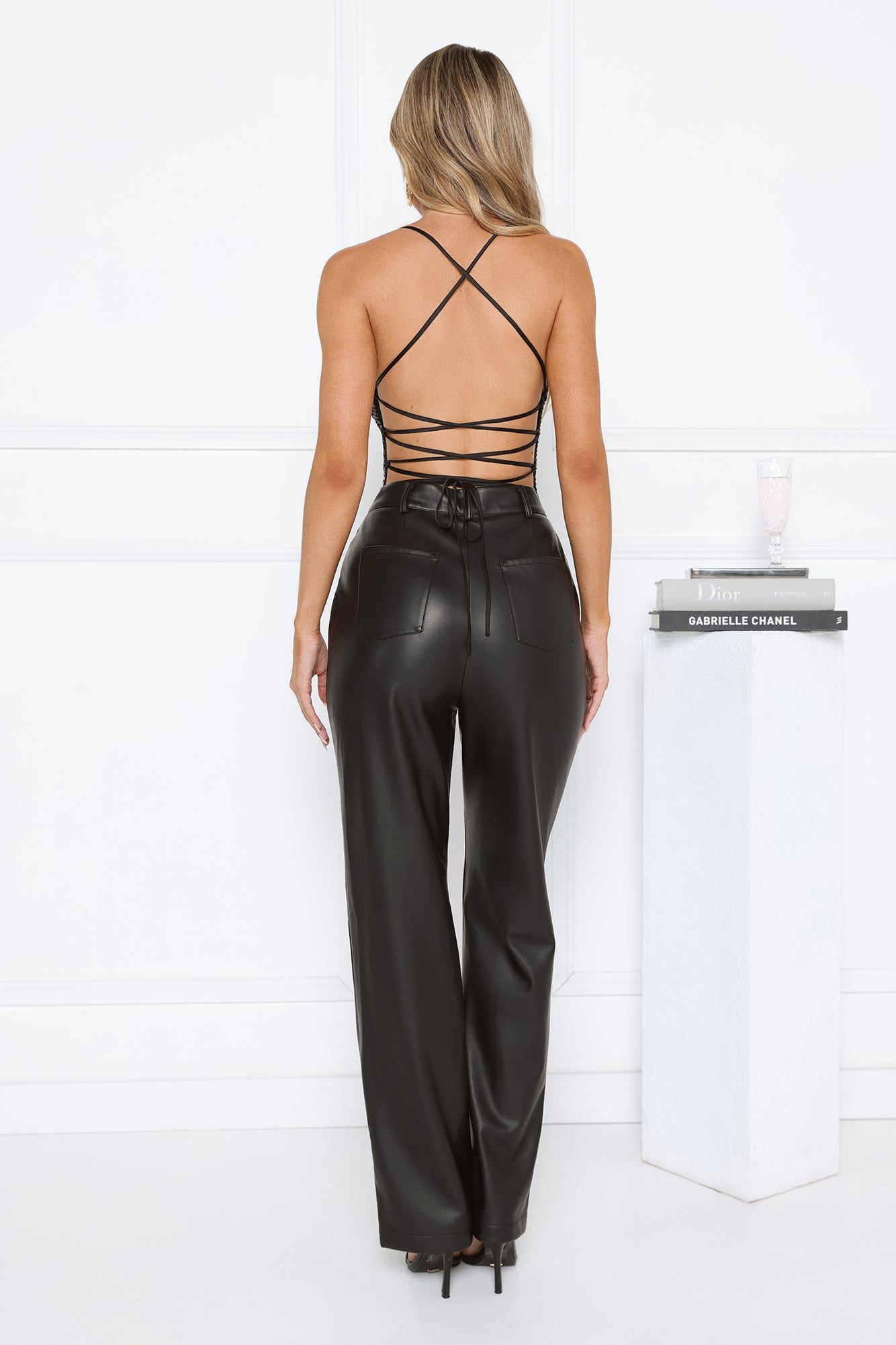 Glitter Goals Crop Top Black