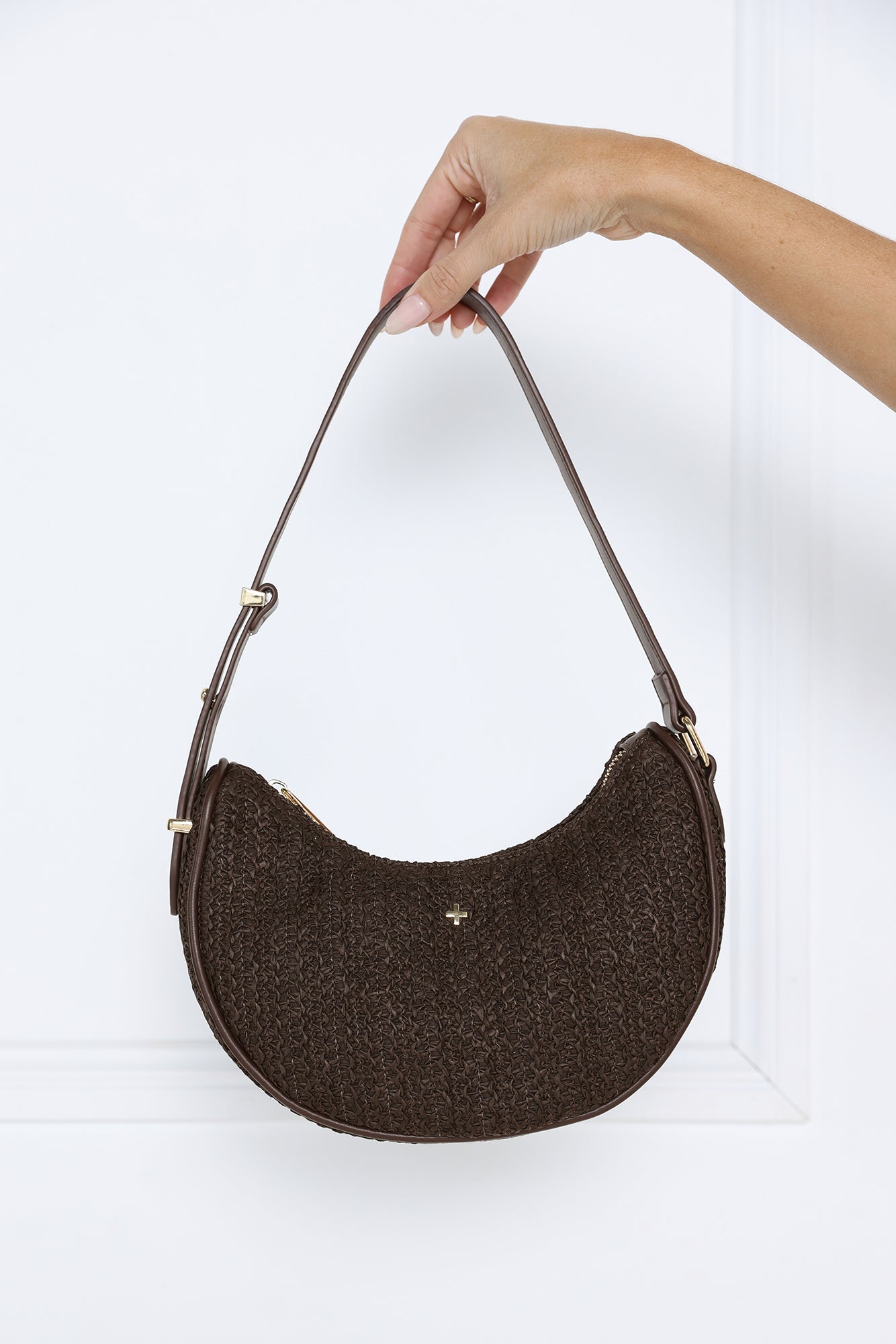 Naynay Bag Chocolate Raffia Gold