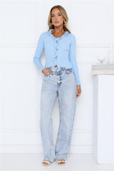 Irresistible Energy Knit Long Sleeve Top Blue