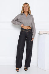 Glacial Glow Knit Sweater Grey