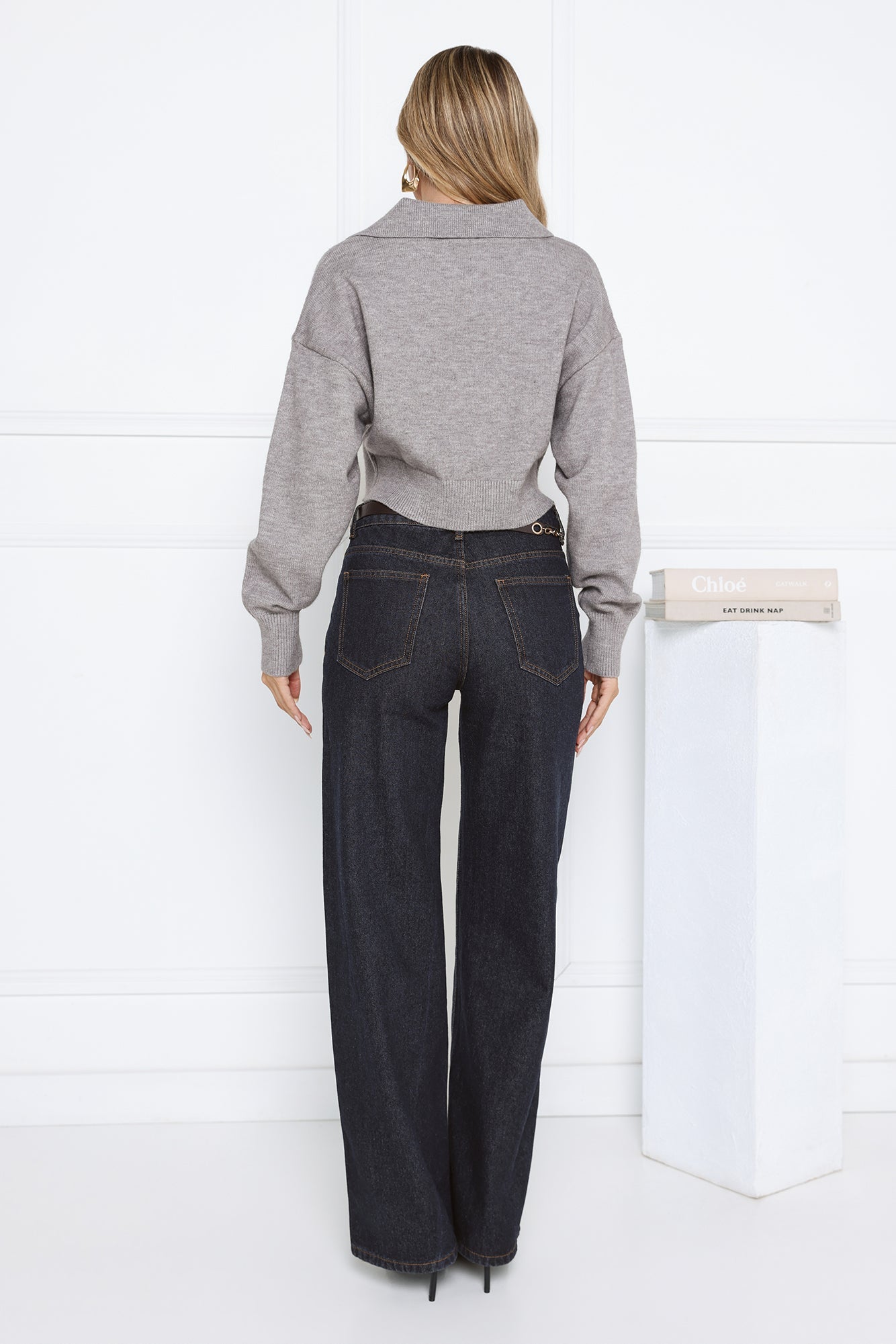 Glacial Glow Knit Sweater Grey