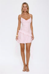 Glitter Glaze Sequin Mini Dress Pink