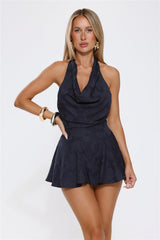 Festival Of Love Halter Romper Navy