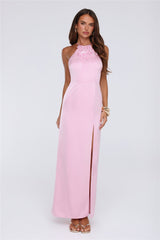 Pearl District Satin Maxi Dress Pink