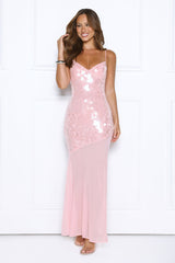 Diamonds At Dusk Sequin Maxi Dress Pink