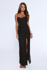 Blossom At Dusk Maxi Dress Black