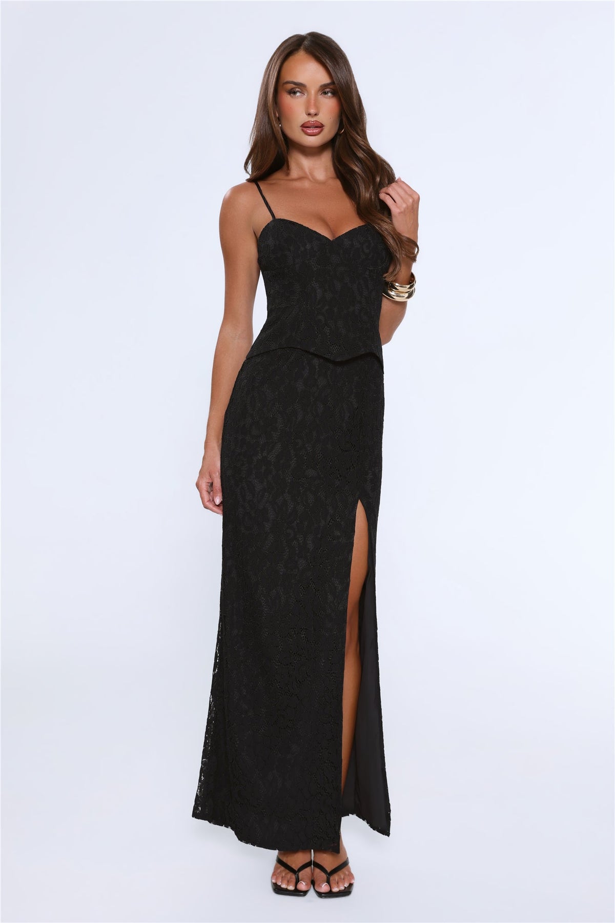 Blossom At Dusk Maxi Dress Black