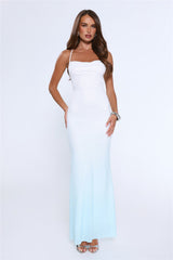 Glow From Moons Maxi Dress Blue