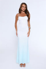 Glow From Moons Maxi Dress Blue