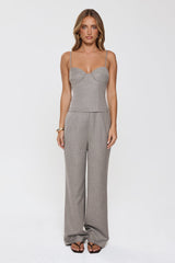 Desk To Dazzle Tailored Pants Grey
