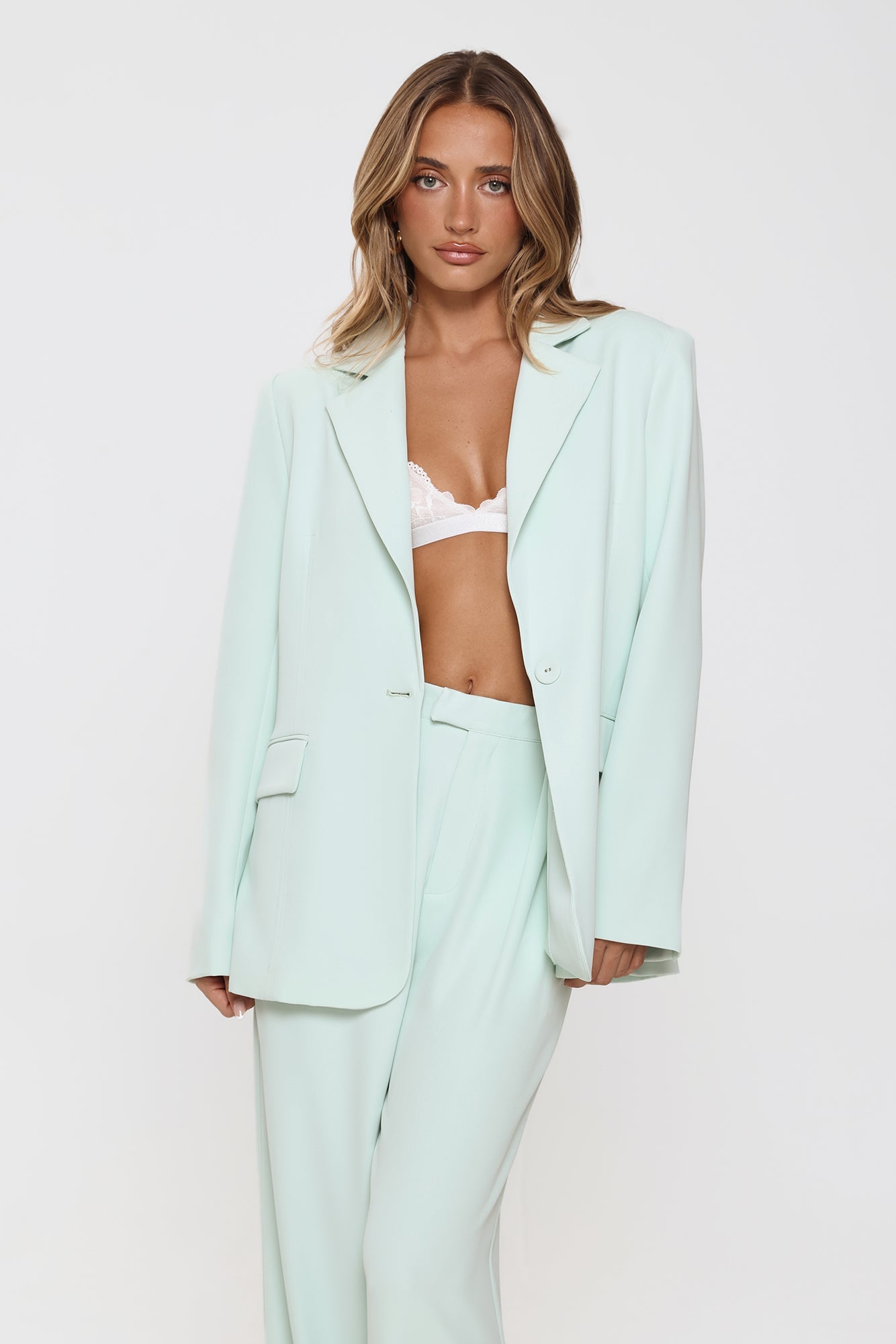 Modern Executive Tailored Blazer Mint