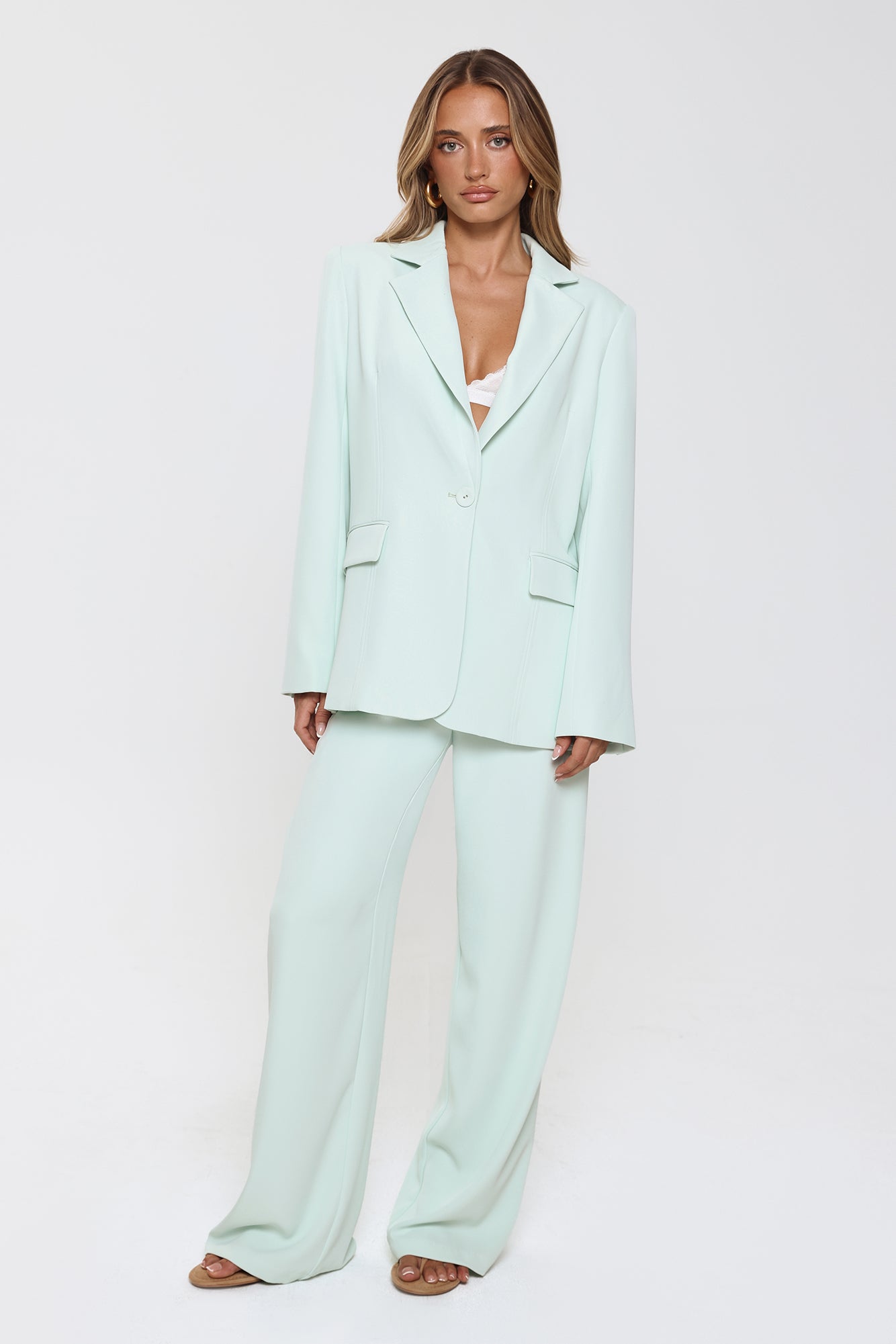 Modern Executive Tailored Blazer Mint