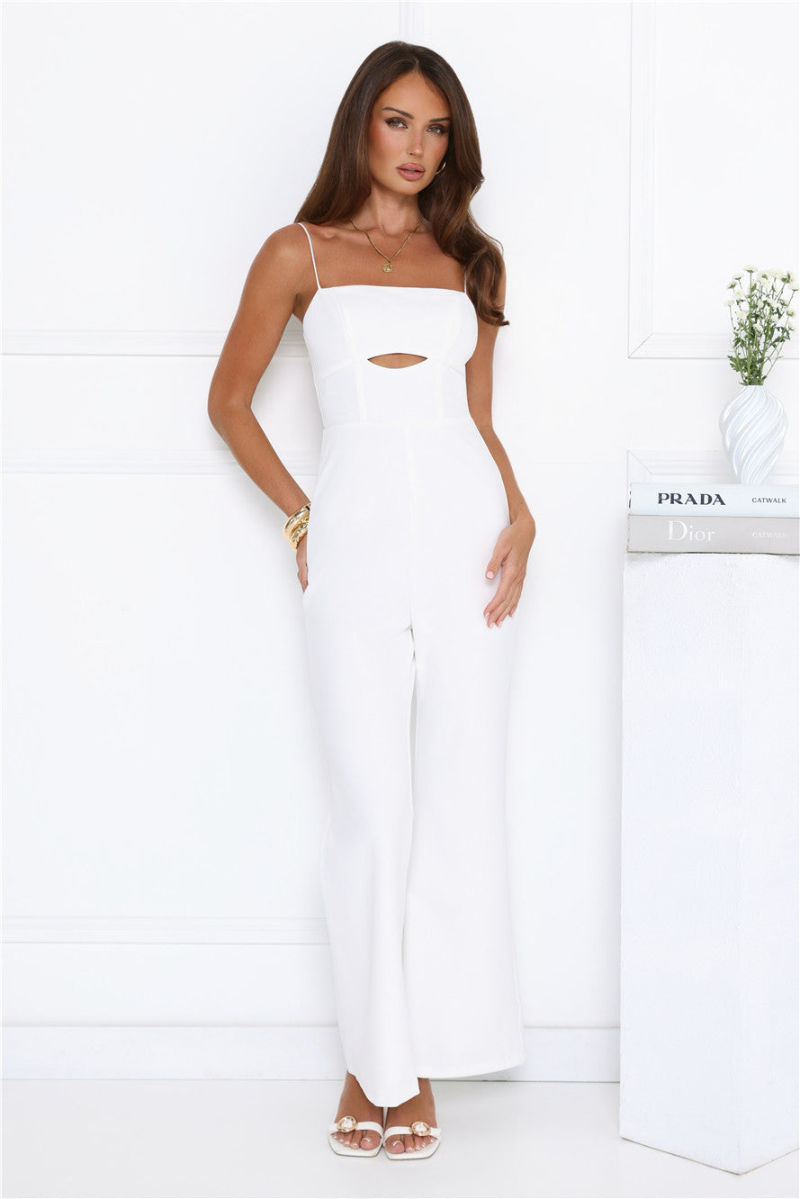Main Girl's Here Jumpsuit White