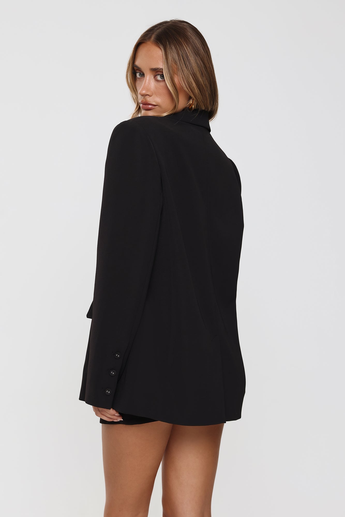 Modern Executive Tailored Blazer Black