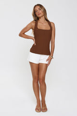 Minimalist Vibe Tailored Top Brown