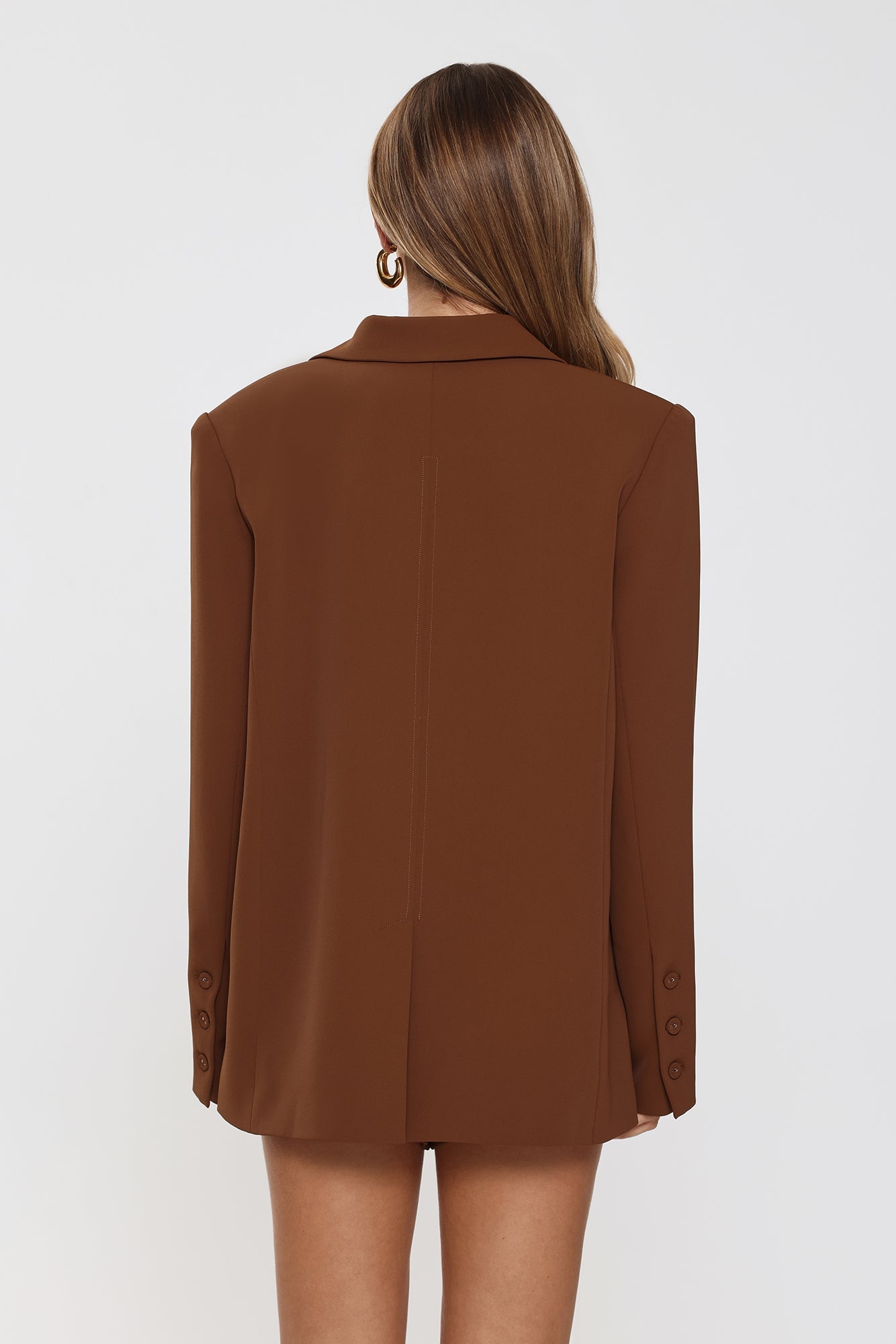 Modern Executive Tailored Blazer Brown