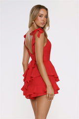 Keeping My Heart Romper Red