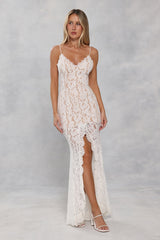 Forever Lace Maxi Dress White