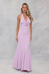 Lavender Glow Halter Maxi Dress Lilac
