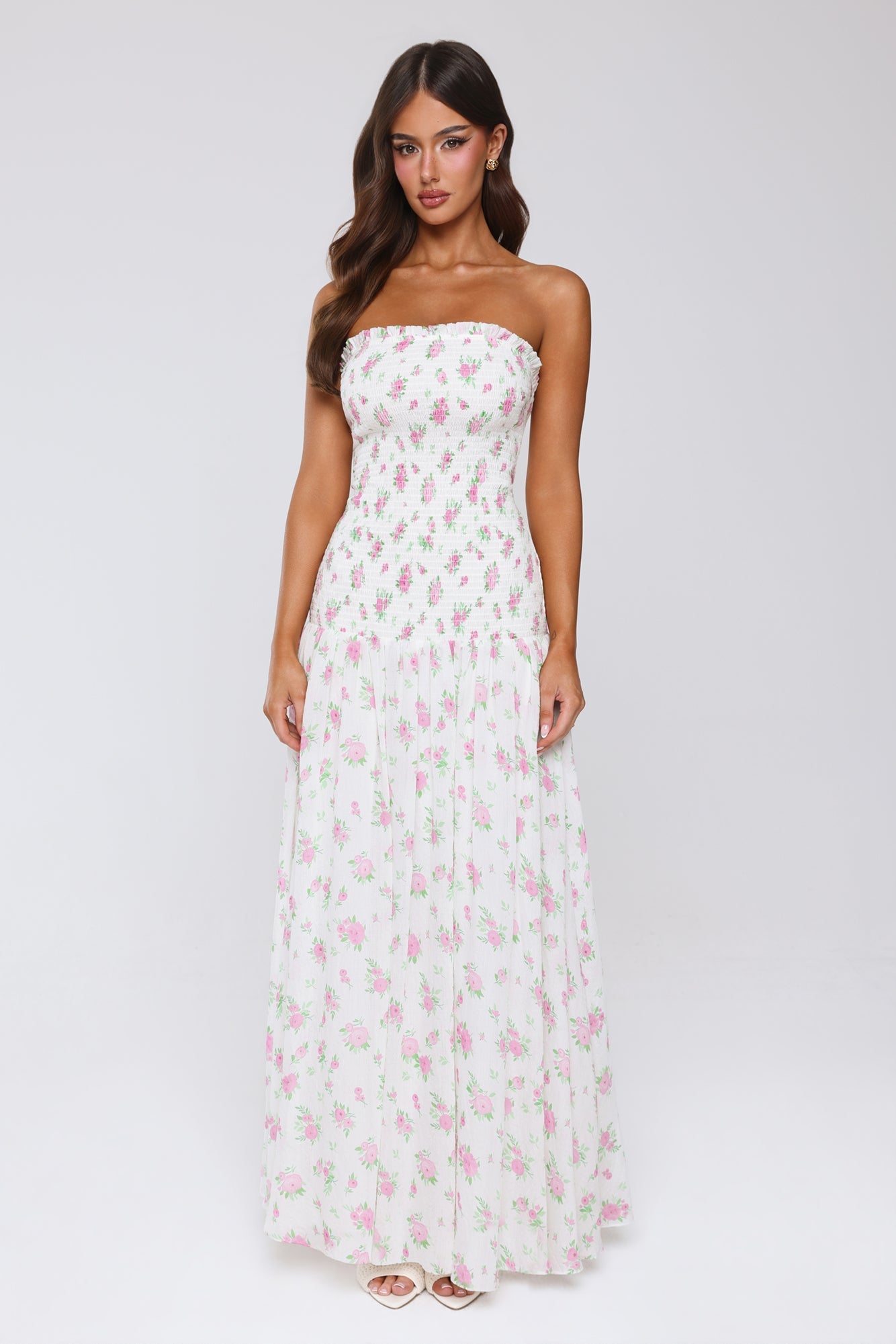 Fantasia Days Strapless Maxi Dress White