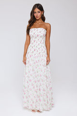 Fantasia Days Strapless Maxi Dress White