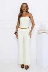 Chic City Girl Strapless Crop Top Yellow
