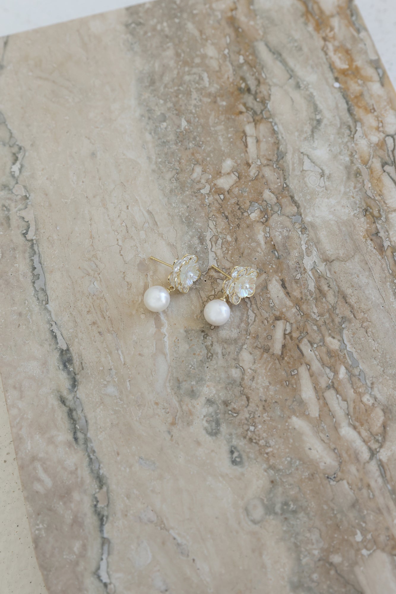 18k Gold Plated Small Flower Earrings Gold