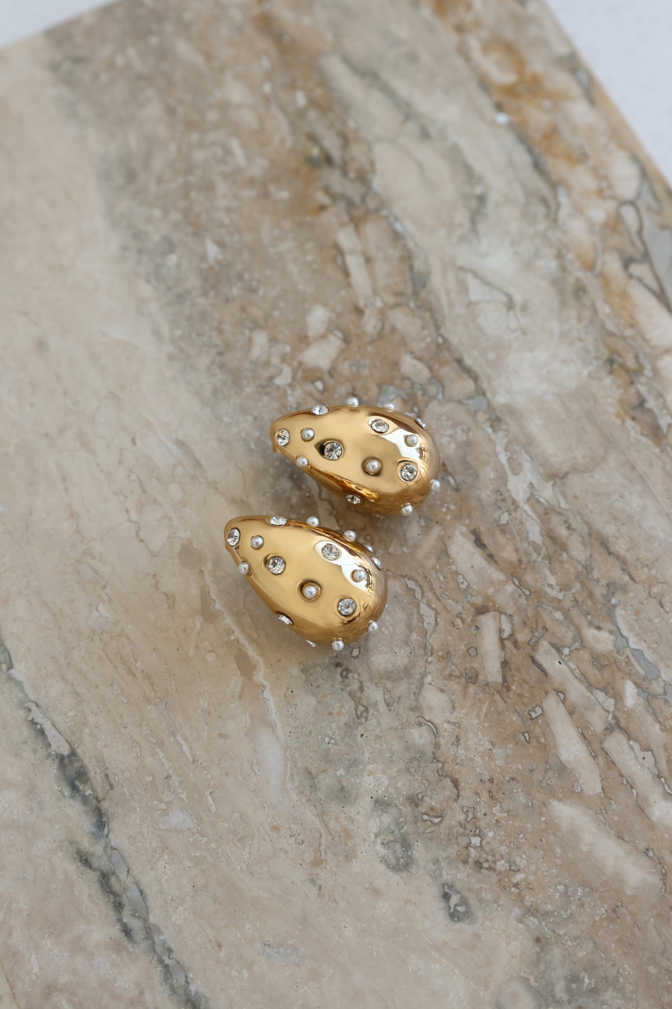 18k Gold Plated Sparkles Drop Earrings Gold