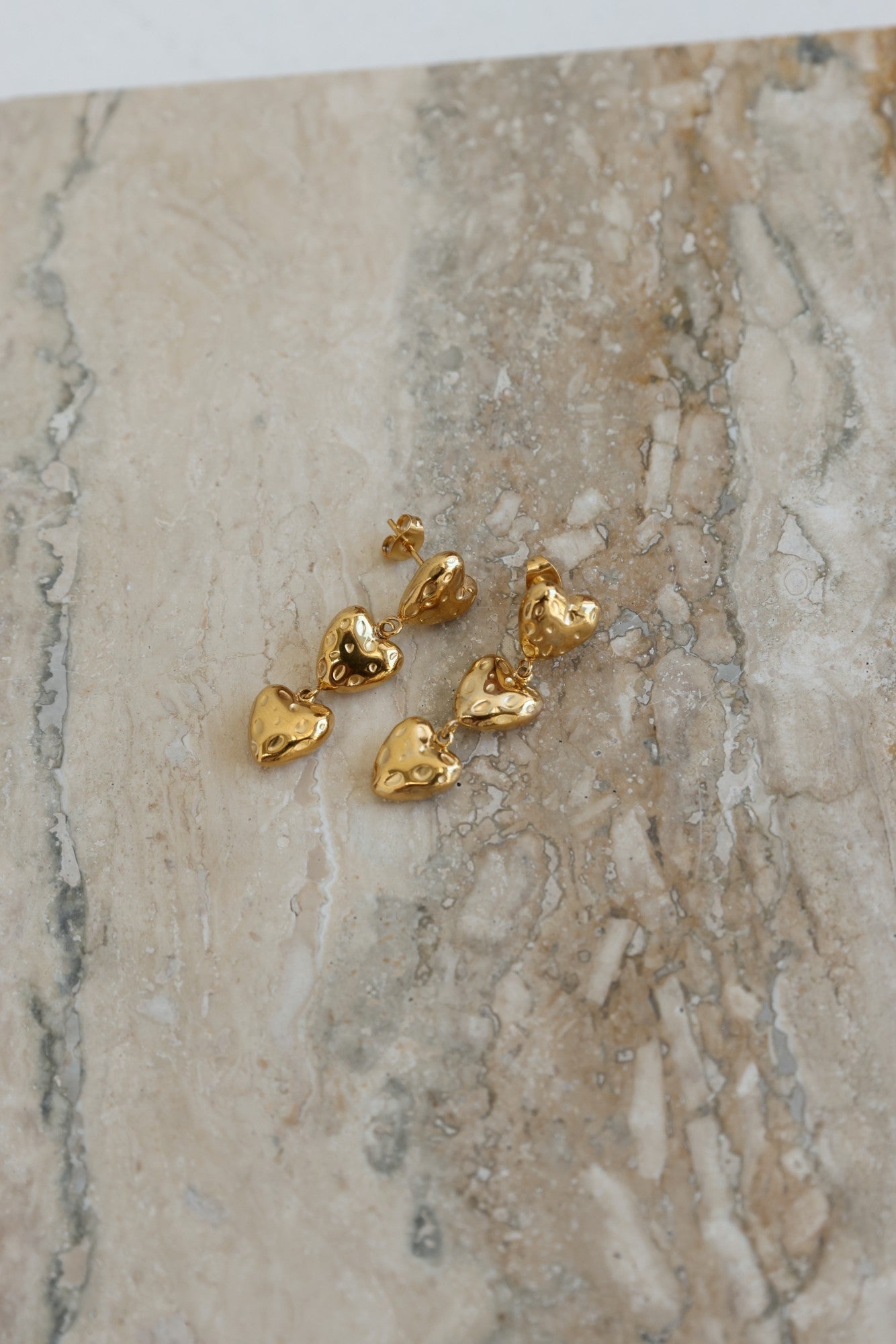 18k Gold Plated Love Flames Earrings Gold