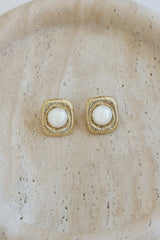 18k Gold Plated Statements Of Love Earrings Gold