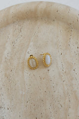 18k Gold Plated Old School Love Earrings Gold
