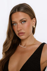 18k Gold Plated Old School Love Earrings Gold